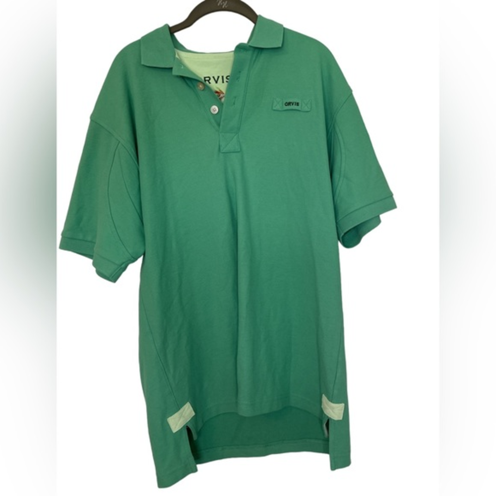 Orvis Signature‎ Green Polo Shirt Size Medium